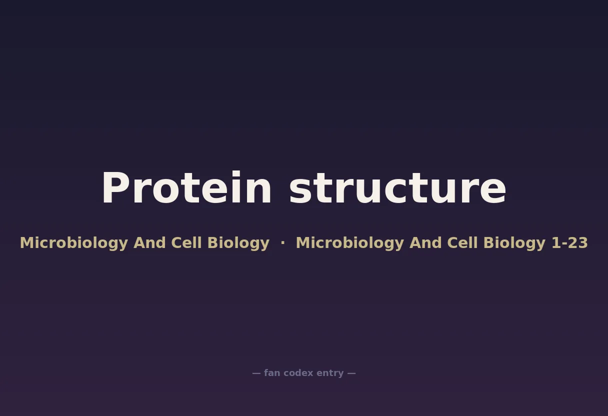 Protein structure